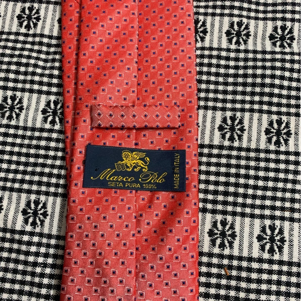 Marco Polo Red Silk Men's Tie
